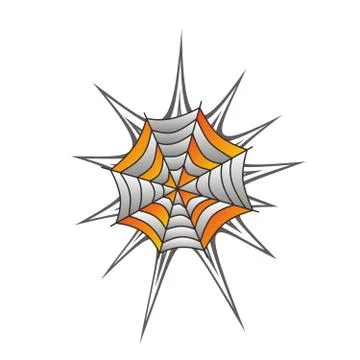 Color spiderweb art Illustrazione stock