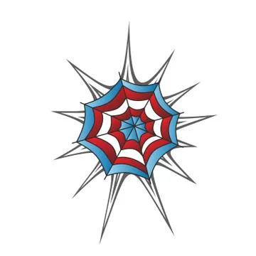 Color spiderweb art Stock Illustration