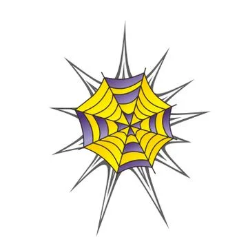 Color spiderweb art Illustrazione stock