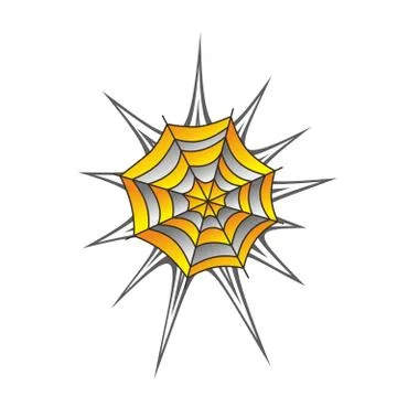 Color spiderweb art 스톡 일러스트