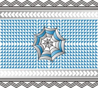 Color spiderweb art Illustrazione stock