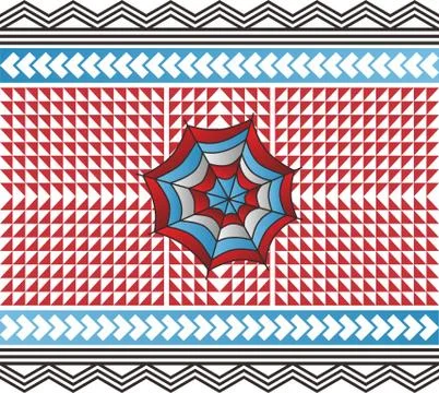 Color spiderweb art Stock Illustration