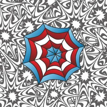 Color spiderweb art Illustrazione stock