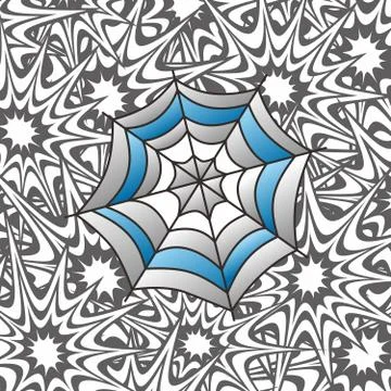 Color spiderweb art Stock Illustration