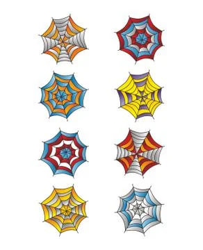 Color spiderweb art Illustrazione stock