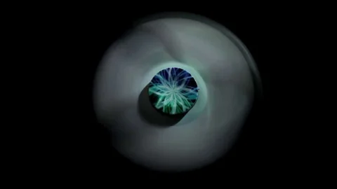 Color Spinner Rotates On A Black Background Stock Footage 77665363