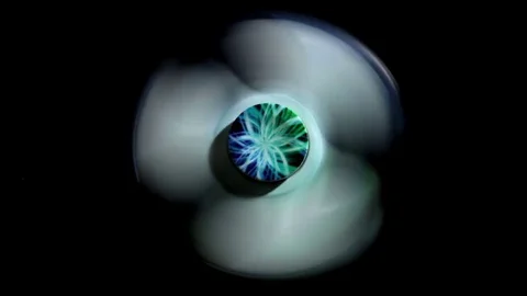 Color Spinner Rotates On A Black Background Video stock 77665474