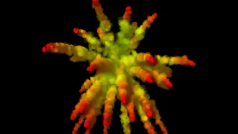 Color splash against black background With Alpha Channel Vídeo Stock 76981783