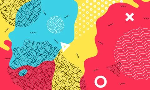 Color splash flat pattern background art vector wallpaper Stock Illustration