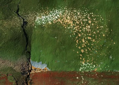 Color splash on old wall Stock Photos