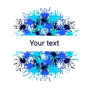 Color splatter two piece frame Stock Illustration
