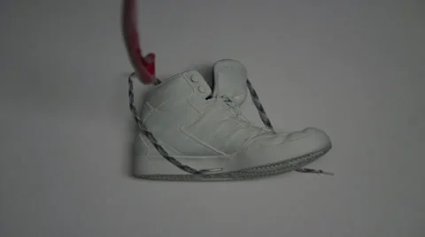 Color Splatters - Red Sneaker Stock Footage 39553011