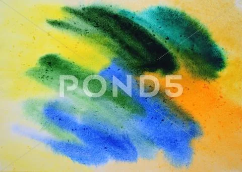 Color spot, watercolor abstract hand painted background Stock Photos