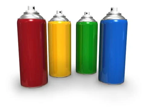 Color spray cans 스톡 일러스트