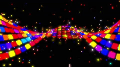 Color Square DNA Vj Loop Stock Footage 60032135