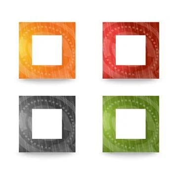 Color square icons Stock Illustration
