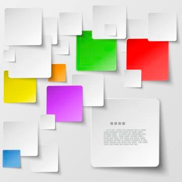 Color square tiles abstract vector background Stock Illustration
