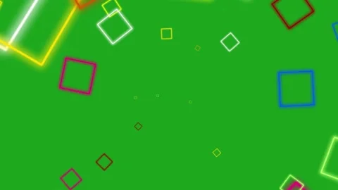 Color squares shapes extraction motion graphics with green screen background Stock Footage 260696436