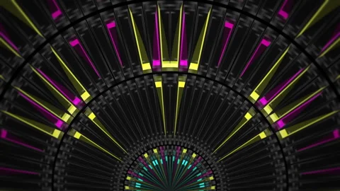 Color Stage Fast circle strobing elements Video Art Motion Background VJ Loop Stock Footage 147729258