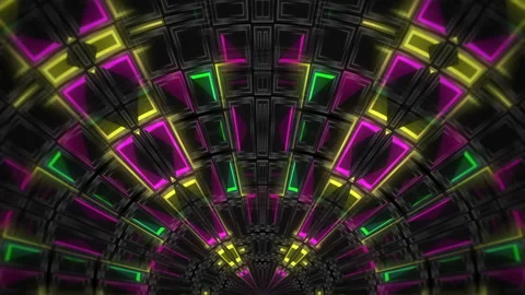 Color Stage Radial strobing elements Motion Background VJ Loop Stock Footage 147729324