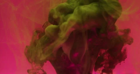 Color steam explode lamp paint light bulb acrylic Stock Footage 322210444