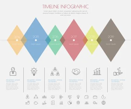 Color Step Design with icon timeline template/graphic or website.vector. Stock Illustration