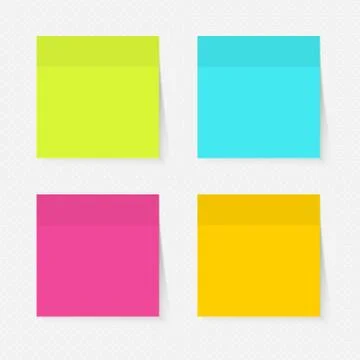 Color sticky notes Illustrazione stock