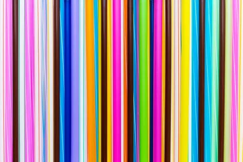 Color straws Stock Photos