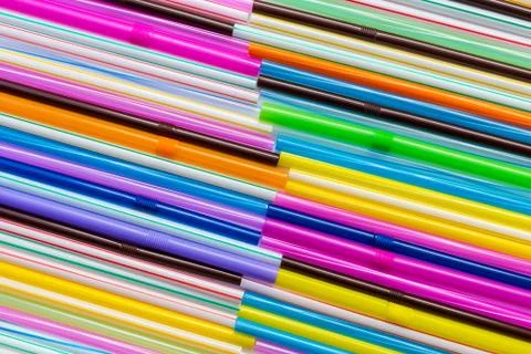 Color straws Stock Photos