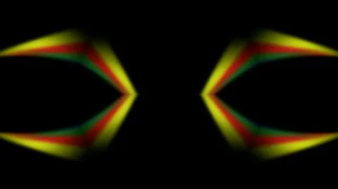 Color stripe shaped magic pattern,rainbow colors mask,eyes,cartoon texture back Stock Footage 1100278