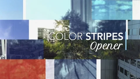 Color Stripes Opener – After Effects Template Stock After Effects