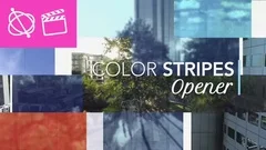 Color Stripes Opener – Apple Motion and Final Cut Pro X Template Stock After Effects