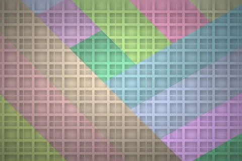 Color strips background with shadows grid pattern Stock Illustration