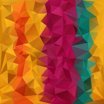 Color Strips polygon Stock Illustration