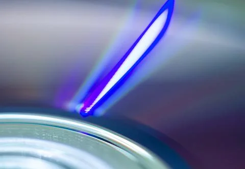 Color surface of a compact disc macro close up Stock Photos