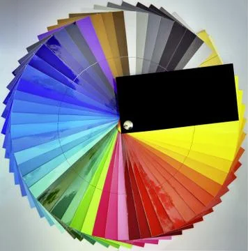 Color swatch sampler Foto stock