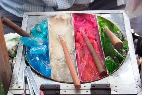 Color sweet sugar for ingredient make sculpture desser for kid Stock Photos