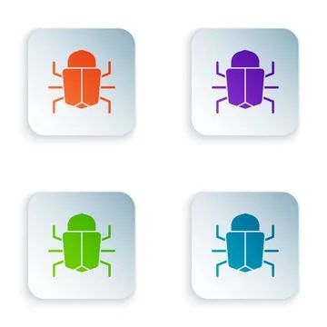 Color System bug concept icon isolated on white background. Code bug concept Stock Illustration