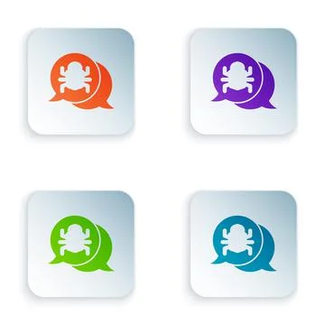 Color System bug concept icon isolated on white background. Code bug concept Stock Illustration