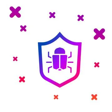 Color System bug concept icon isolated on white background. Code bug concept Illustrazione stock