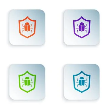 Color System bug concept icon isolated on white background. Code bug concept Stock Illustration