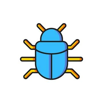 Color System bug concept icon isolated on white background. Code bug concep.. Stock-Illustration