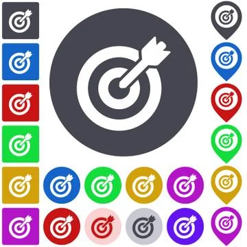 Color target icon set イラスト素材