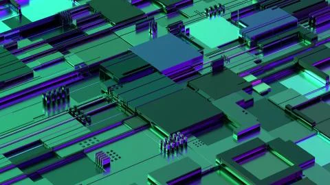 Color Tech Green Background Stock Illustration