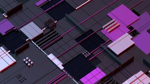 Color Tech Purple Background Stock Illustration