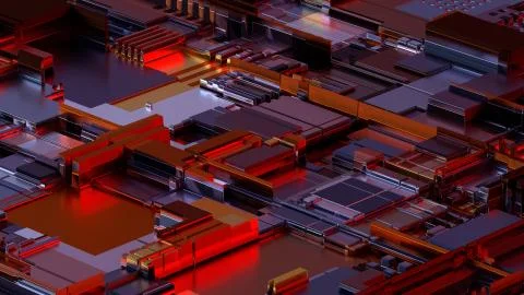 Color Tech Red Background Stock Illustration