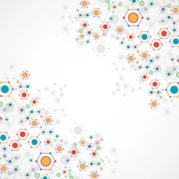 Color technology communication background Stock Illustration