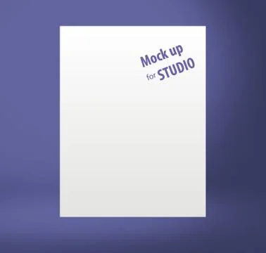 Color Template mock up for display or montage of product Stock Illustration