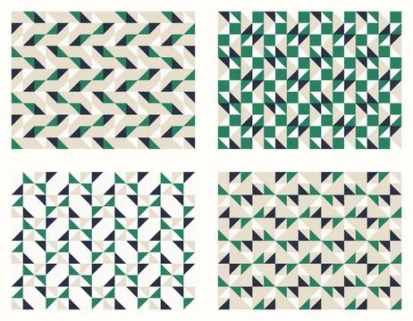 Color tessellation collection, bundle of modern seamless vector patterns Ilustración de archivo