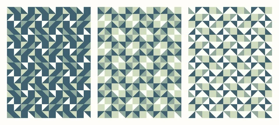 Color tessellation collection, bundle of modern seamless vector patterns Illustrazione stock